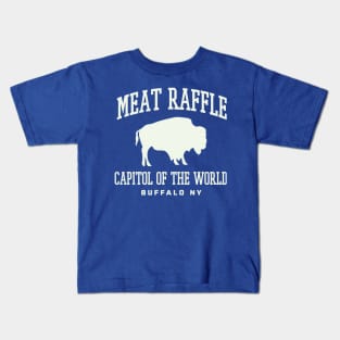 Meat Raffle Buffalo NY Funny Meat Raffle Capitol Kids T-Shirt